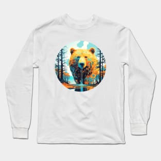 Grizzly Bear Animal World Predator Wild Nature Wilderness Long Sleeve T-Shirt